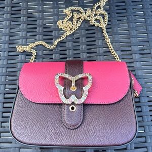 Coach Gemma Crossbody In Colorblock With Butterfly Buckle. Small Crossbody